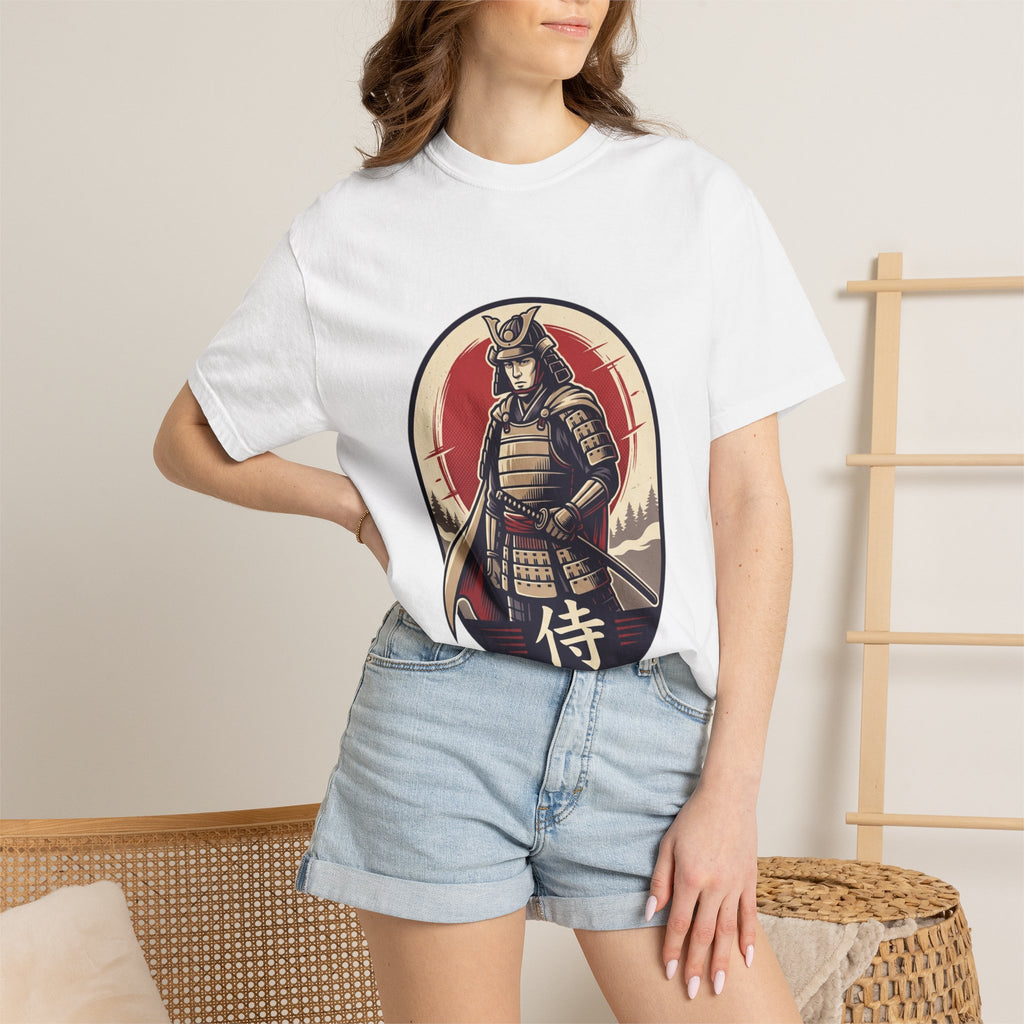 Samurai T-Shirt — Vintage Warrior Graphic Tee with Kanji "Samurai"