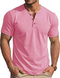 MAGCOMSEN Men's Henley Short Sleeve Shirt Moisture Wicking